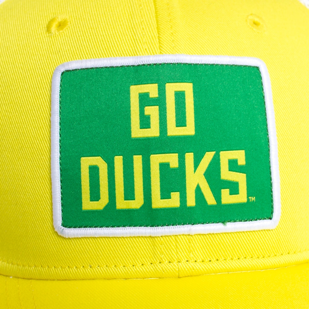 Go Ducks, Nike, Yellow, Trucker, Cotton Blend, Accessories, Unisex, Rise, Structured, Adjustable, Hat, 799514